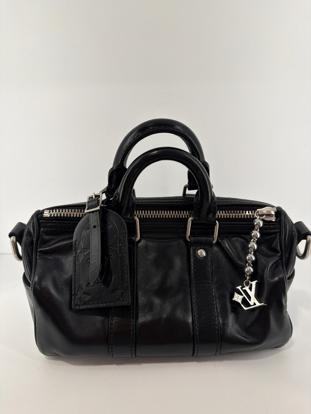 Louis Vuitton Keepall Cargo Bandoulière 25 in Pelle di Vitello Nera (Modello M13988)