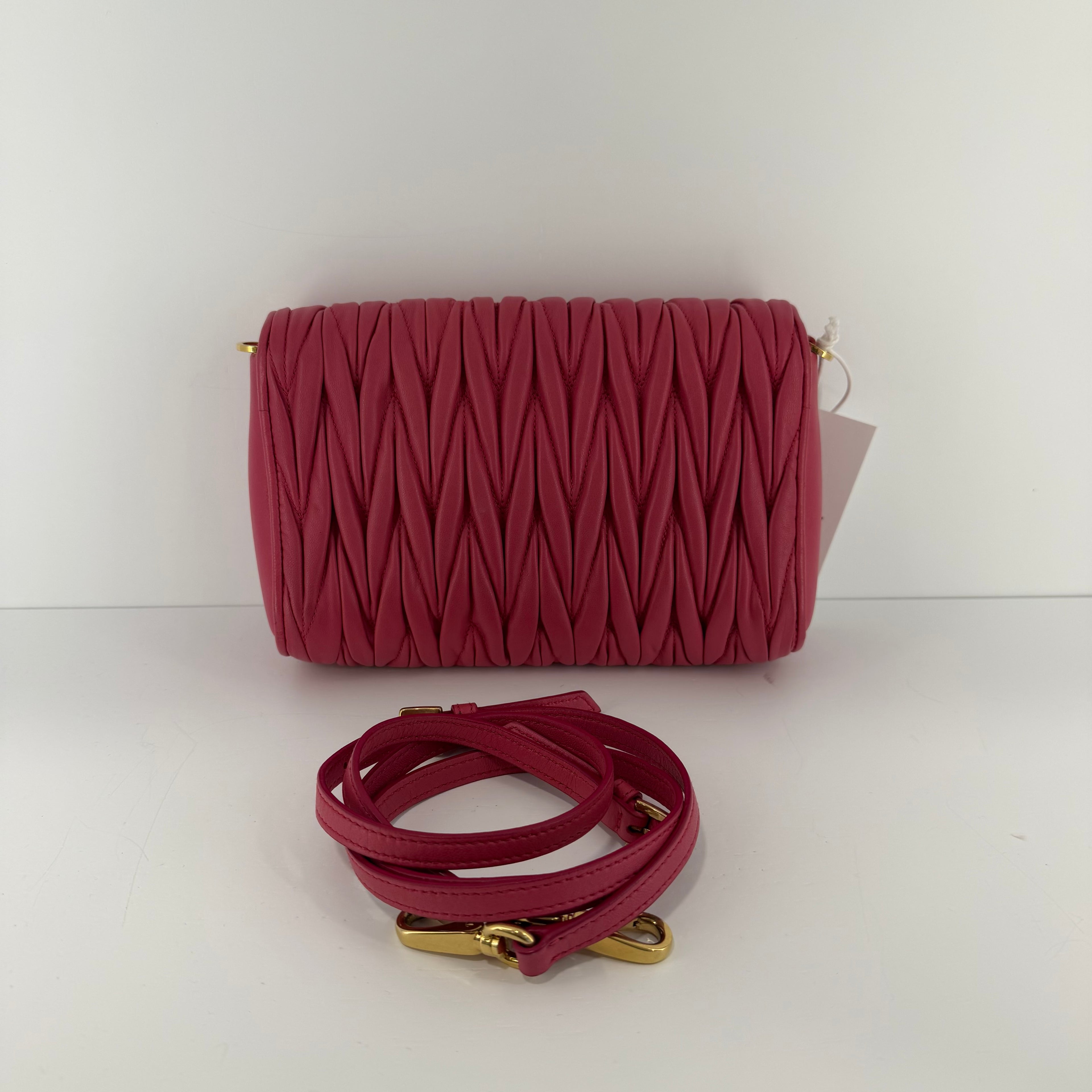 Miu Miu Flap Crossbody Bag Matelasse Leather Small