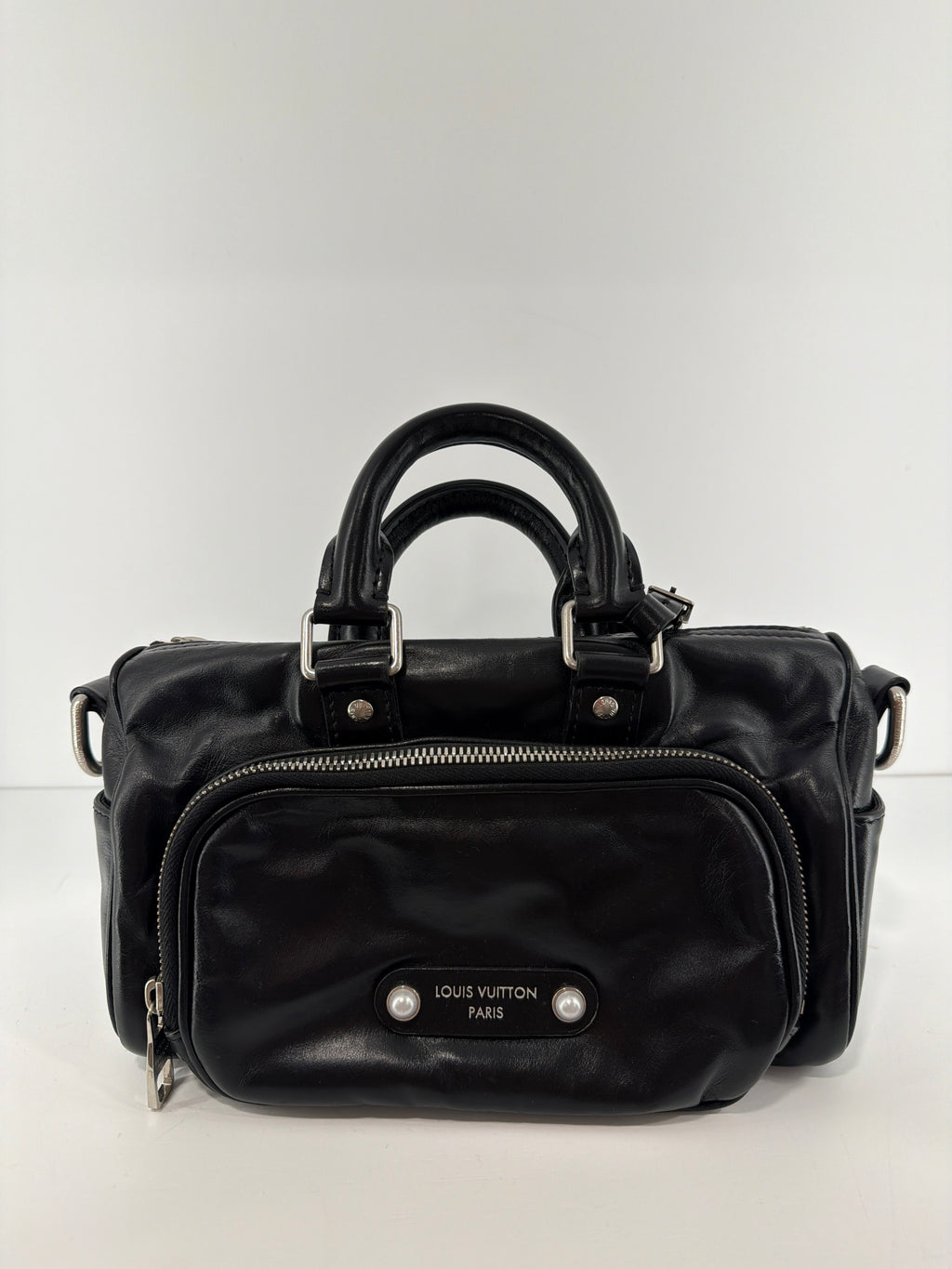 Louis Vuitton Keepall Cargo Bandoulière 25 in Pelle di Vitello Nera (Modello M13988)