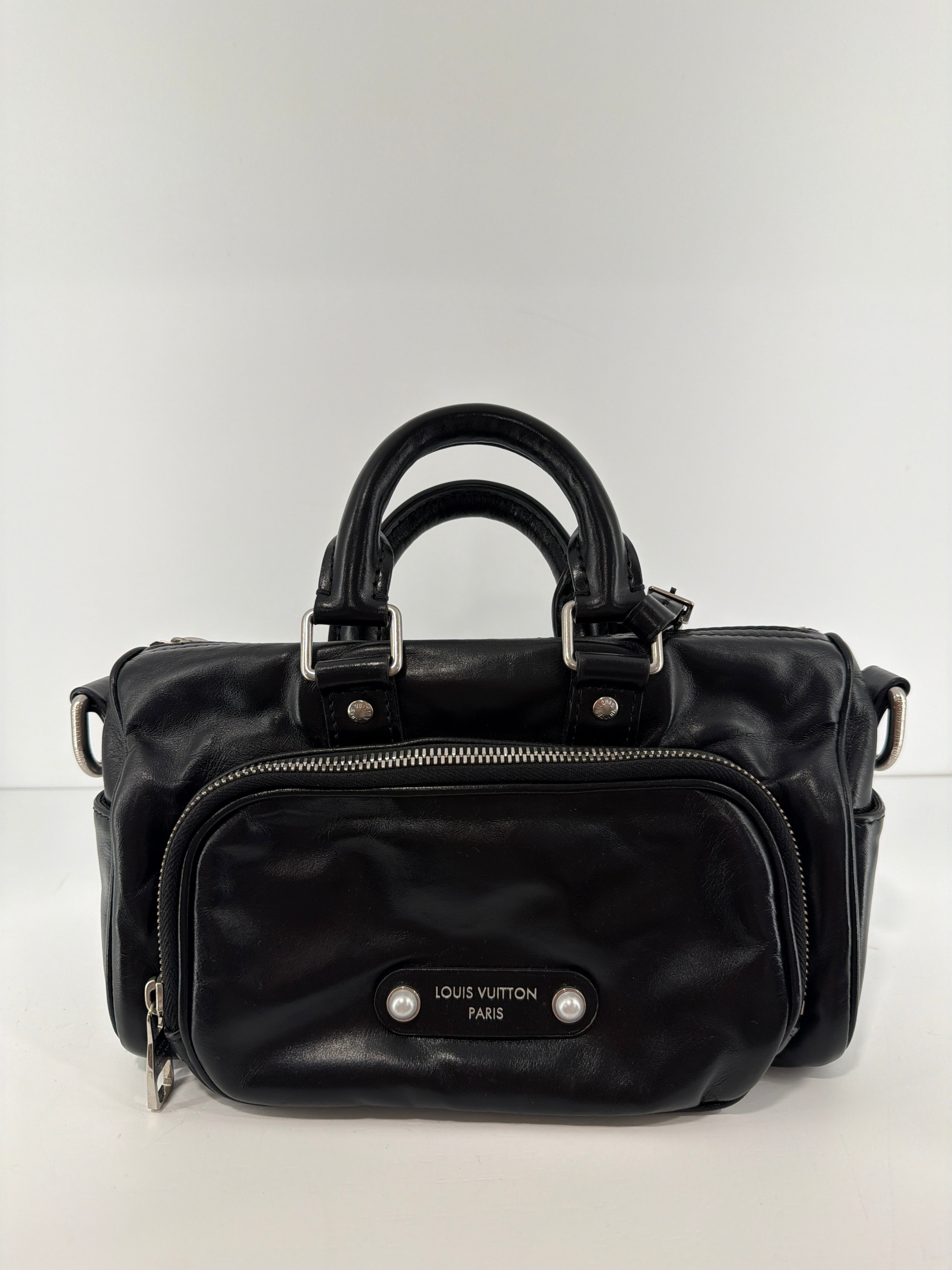 Louis Vuitton Keepall Cargo Bandoulière 25 in Pelle di Vitello Nera (Modello M13988)